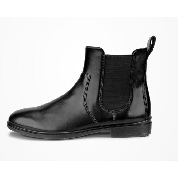 ECCO Touch 15 B Chelsea Boot 10.5 Black NWOT Leather Ankle Booties Prep Academia - Picture 1 of 10